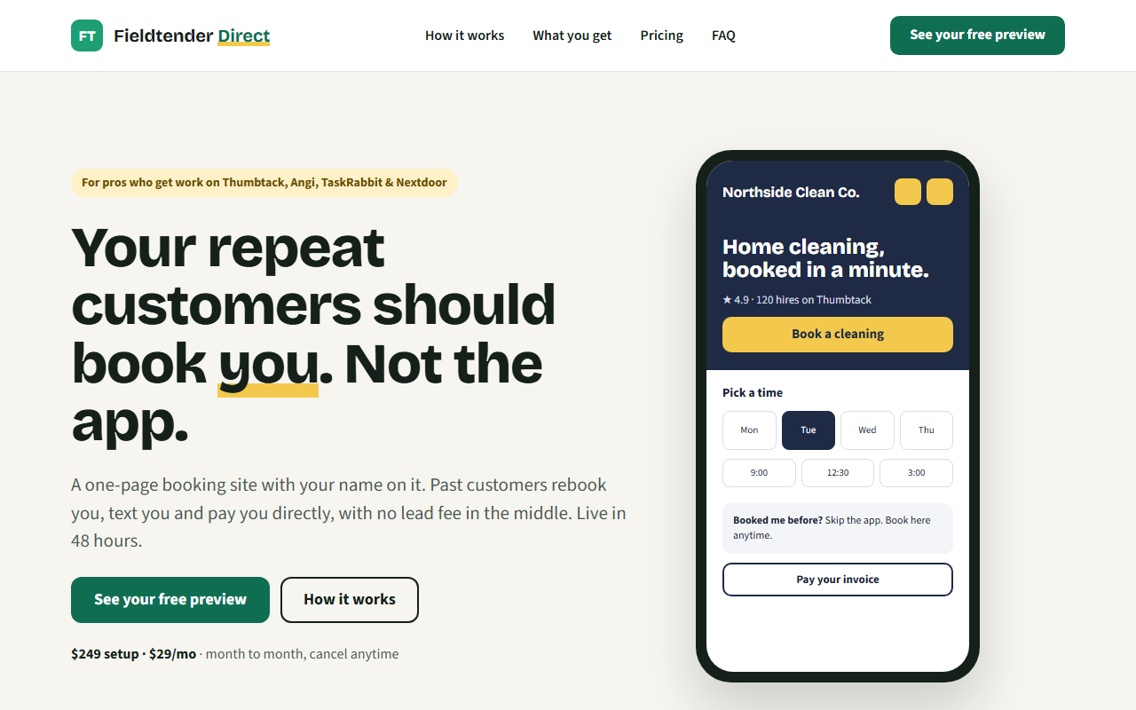 Fieldtender Direct screenshot